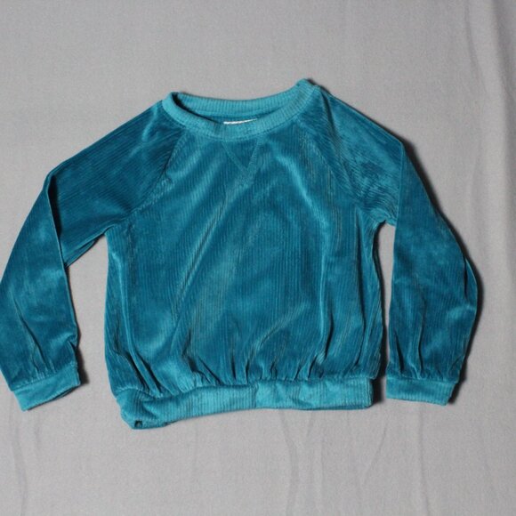 Cat & jack Girls’ Velour Pullover & Flare Pants Set – Teal, Size 5T - Picture 2 of 9